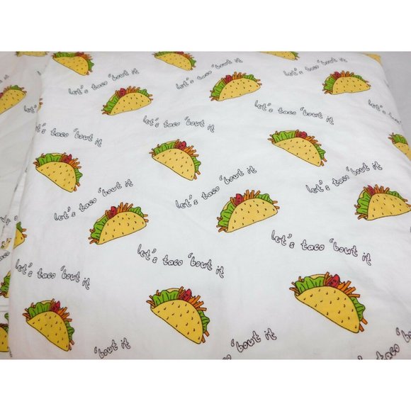 Let's Taco Bout It Twin Flat Bed Sheet with 2 Pillowcases Dreamsetter - Picture 5 of 6